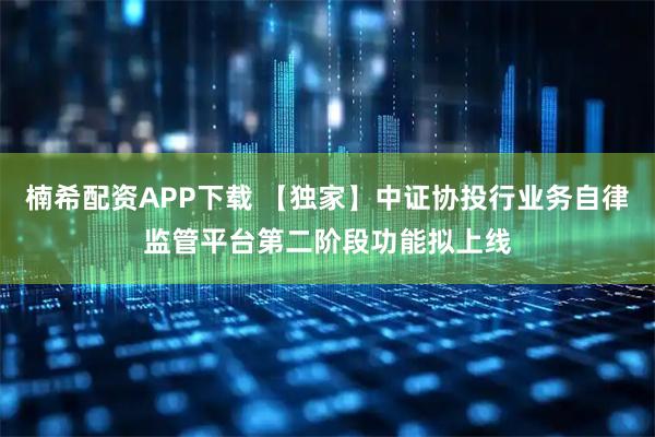 楠希配资APP下载 【独家】中证协投行业务自律监管平台第二阶段功能拟上线