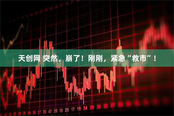 天创网 突然，崩了！刚刚，紧急“救市”！